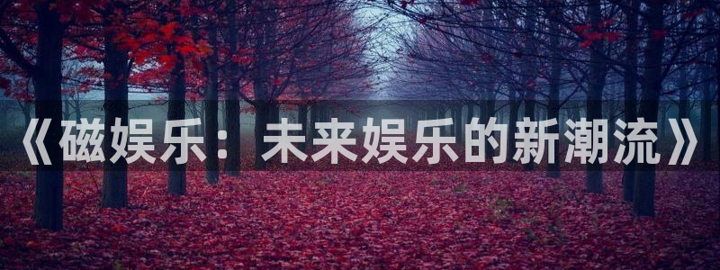 壹号娱乐app下载安装：《磁娱乐：未来娱乐的新潮流》